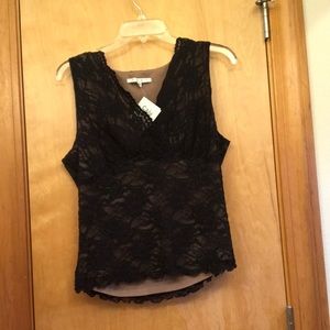 Cabi lace lined tank - xl